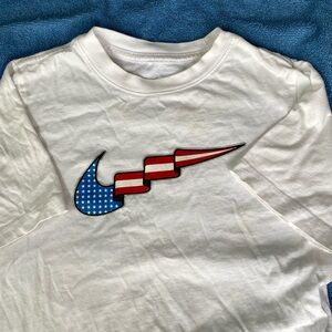 Nike USA flag patriotic swoosh Olympic t shirt July 4